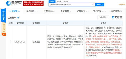 字節(jié)跳動經營范圍擴大 新增家電銷售、電子產品與進出口業(yè)務